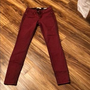 Jessica Simpson  burgundy skinny pants